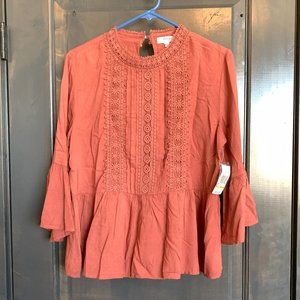 Brand New Terracotta Blouse with Tags